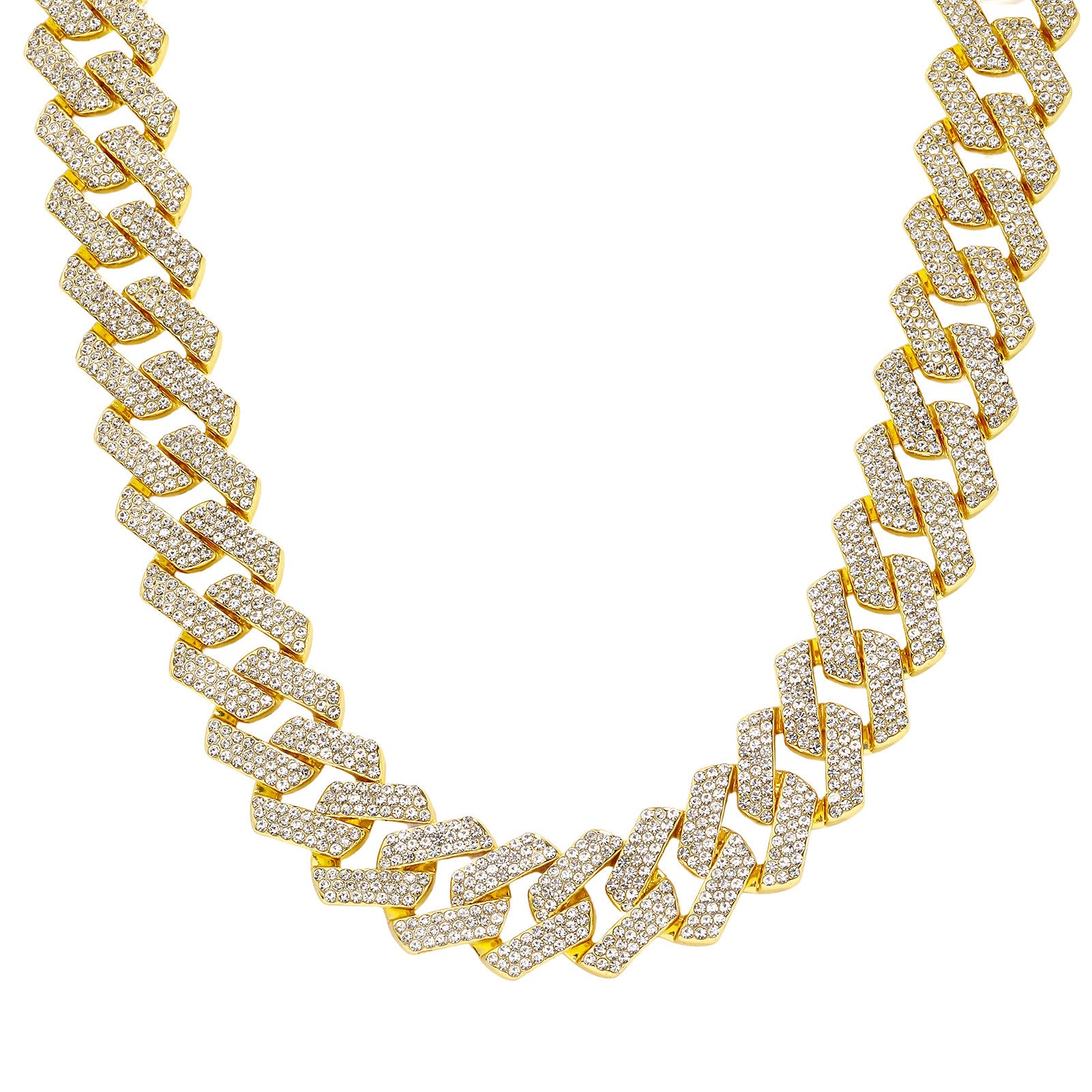 Diamond-Shaped Cuban-Link Necklace