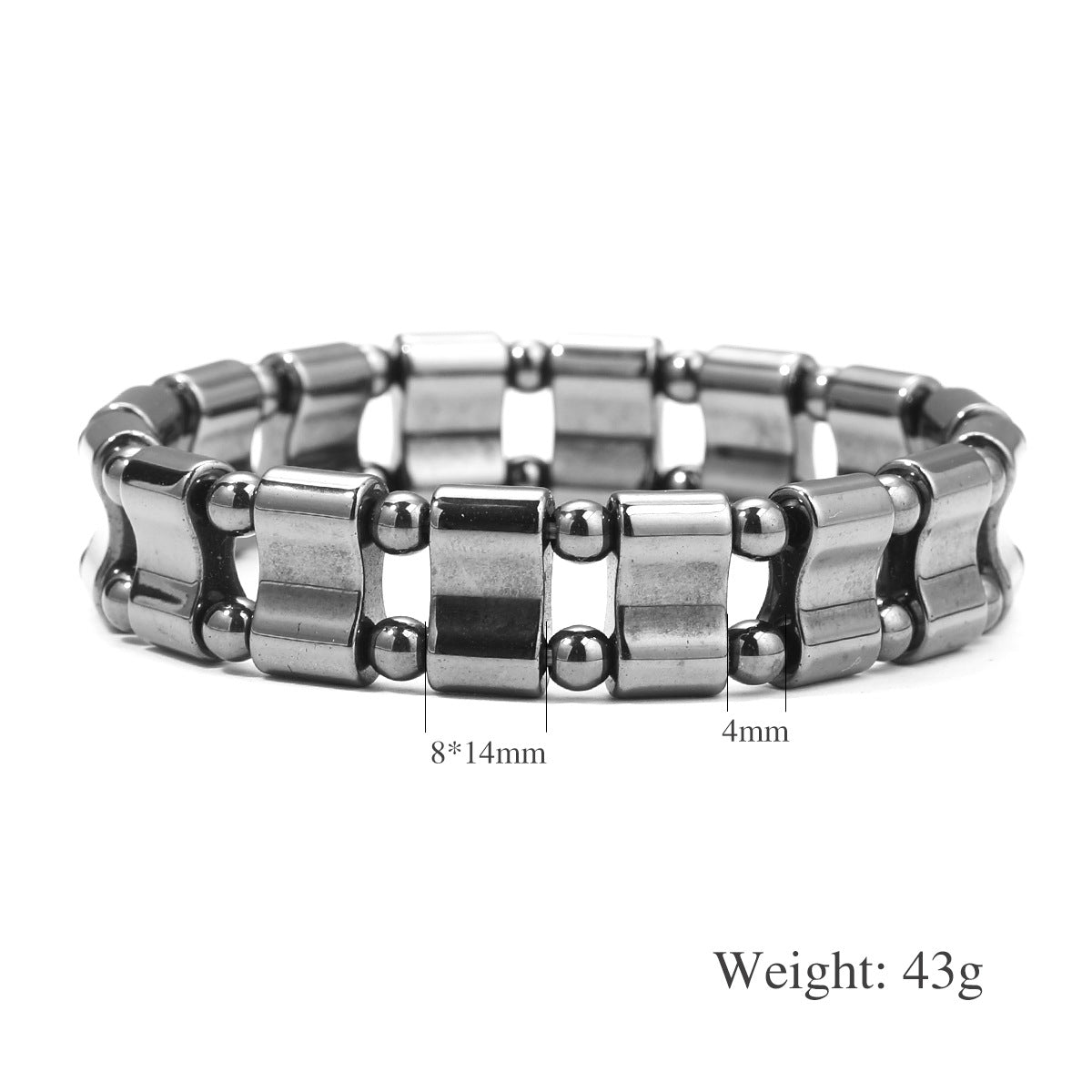 Black Tourmaline Magnetic Therapy Bracelet For Men And Women Round Bead Couples Accessory Bangle