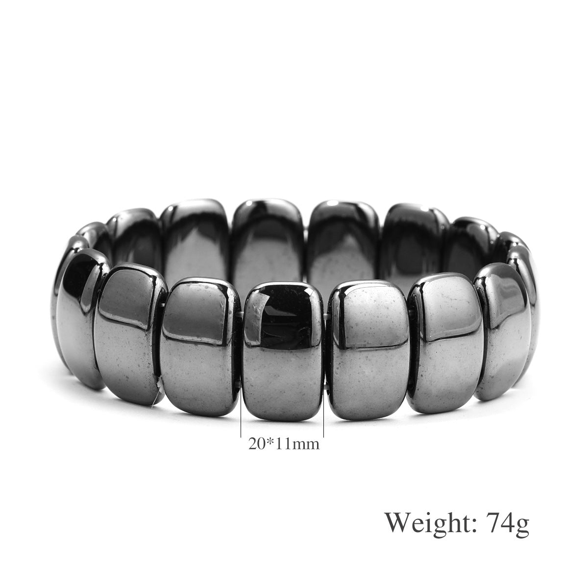 Black Tourmaline Magnetic Therapy Bracelet For Men And Women Round Bead Couples Accessory Bangle