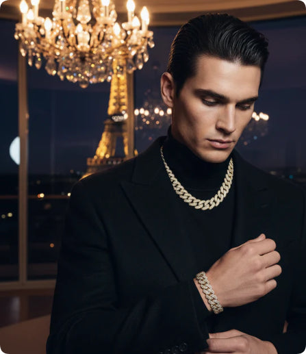 Diamond-Shaped Cuban-Link Necklace