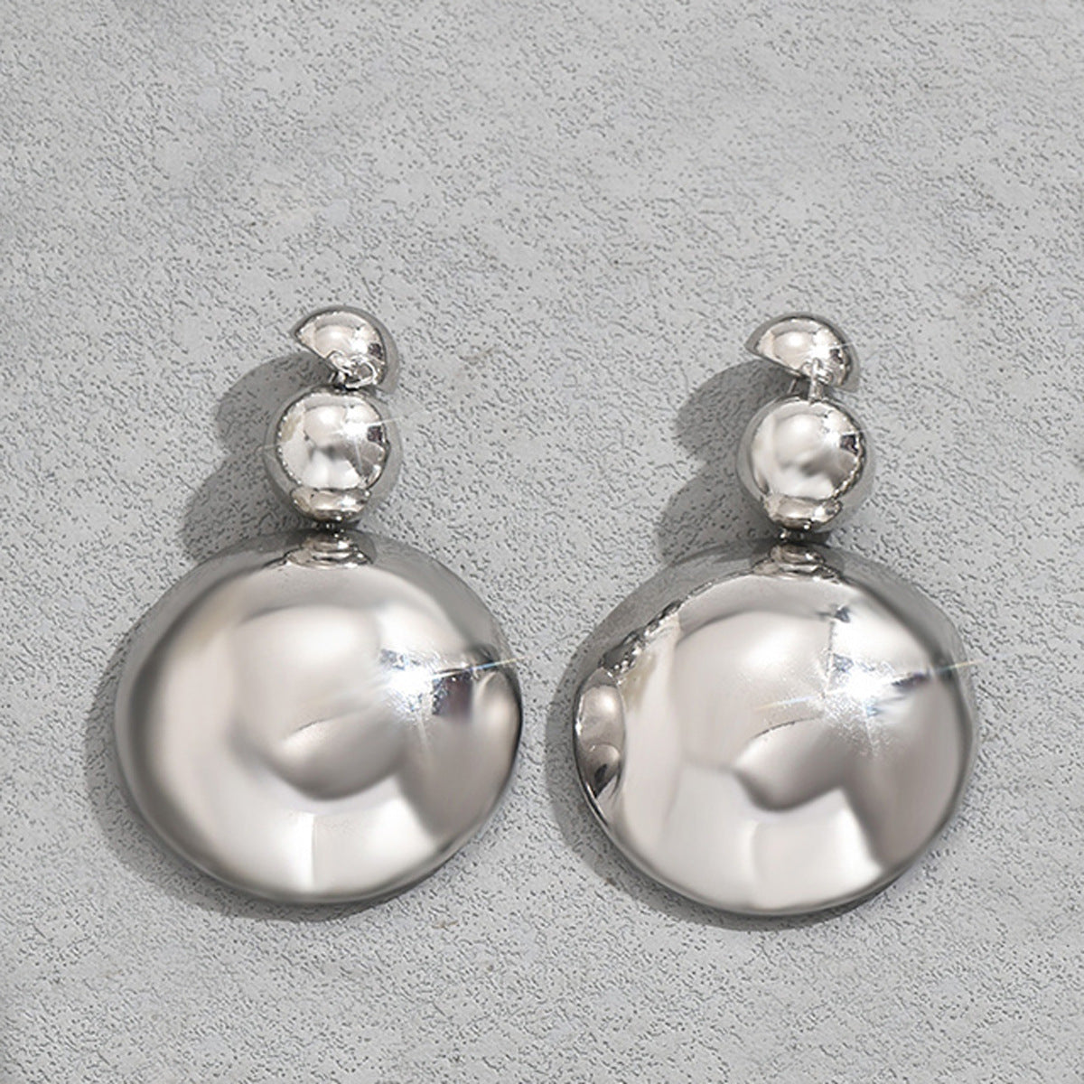 Fashion Women's Metal Bead Necklace Pendant Earrings Jewelry Set