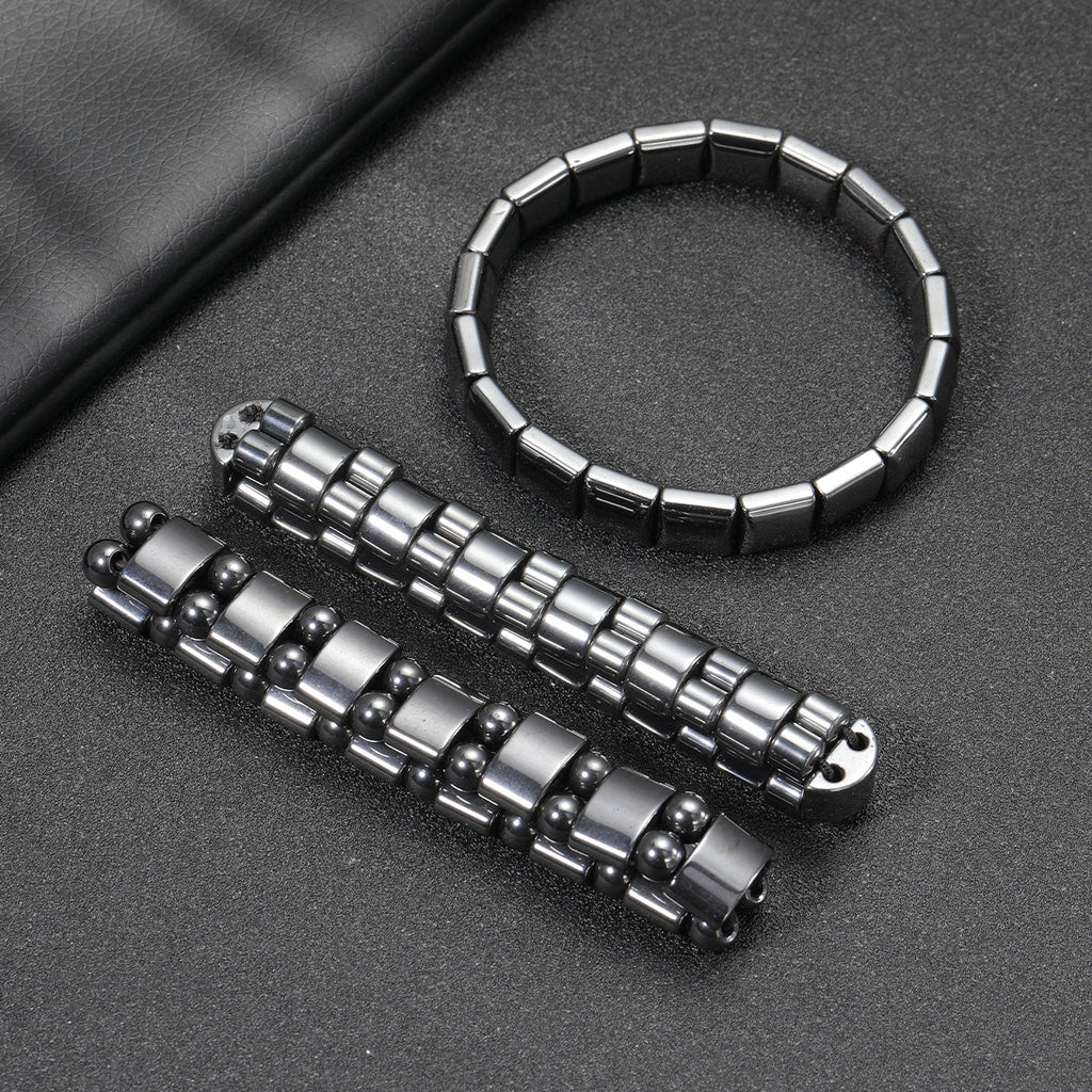Black Tourmaline Magnetic Therapy Bracelet For Men And Women Round Bead Couples Accessory Bangle