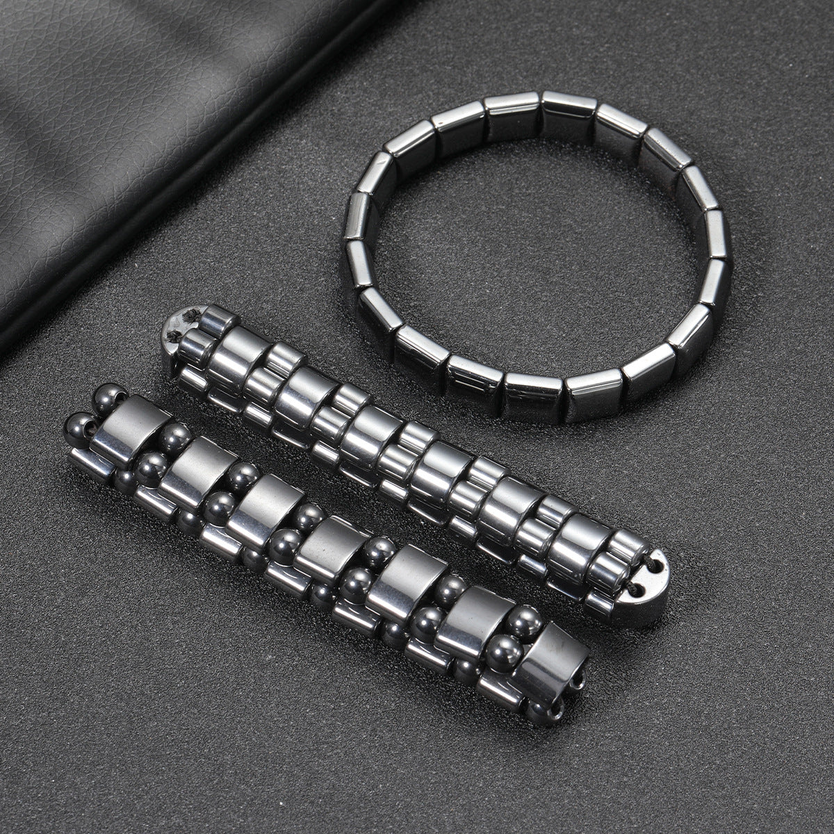 Black Tourmaline Magnetic Therapy Bracelet For Men And Women Round Bead Couples Accessory Bangle