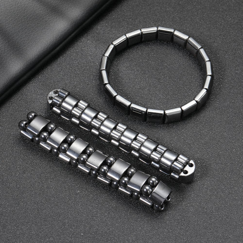 Black Tourmaline Magnetic Therapy Bracelet For Men And Women Round Bead Couples Accessory Bangle