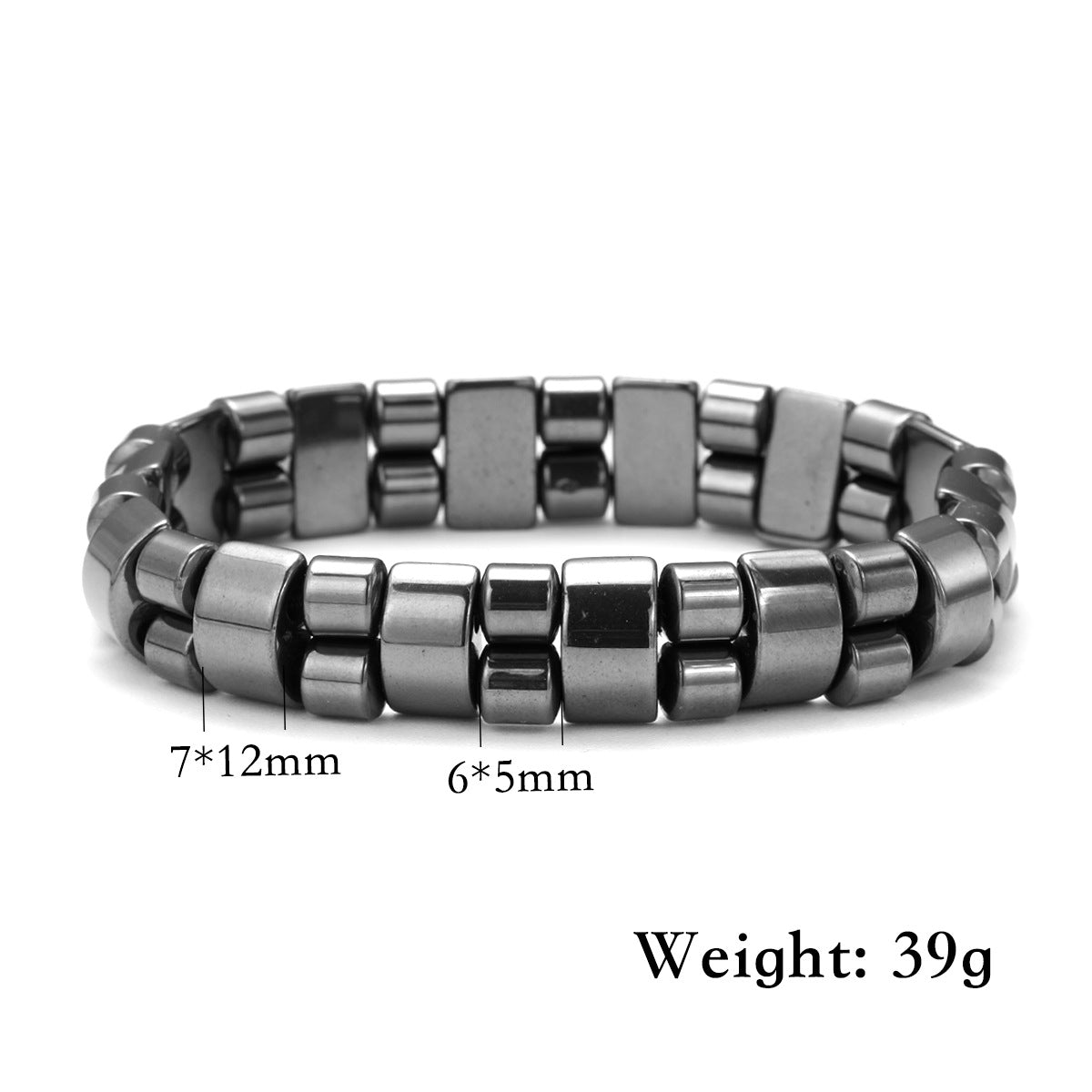 Black Tourmaline Magnetic Therapy Bracelet For Men And Women Round Bead Couples Accessory Bangle