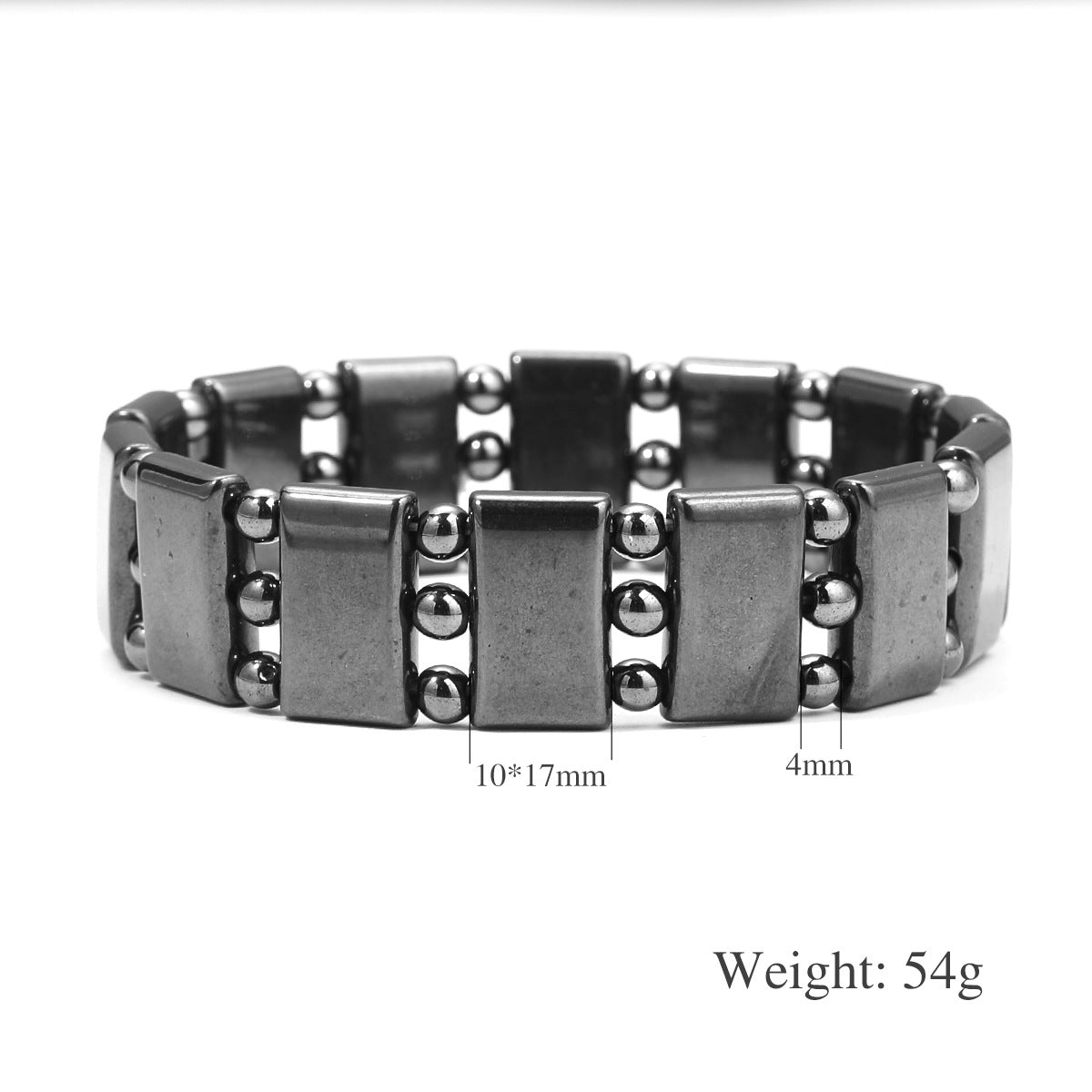 Black Tourmaline Magnetic Therapy Bracelet For Men And Women Round Bead Couples Accessory Bangle