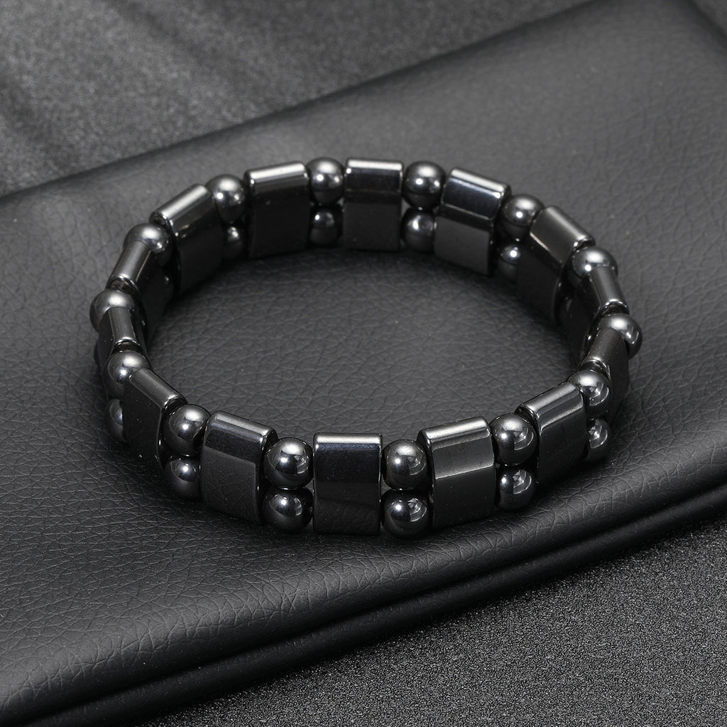 Black Tourmaline Magnetic Therapy Bracelet For Men And Women Round Bead Couples Accessory Bangle