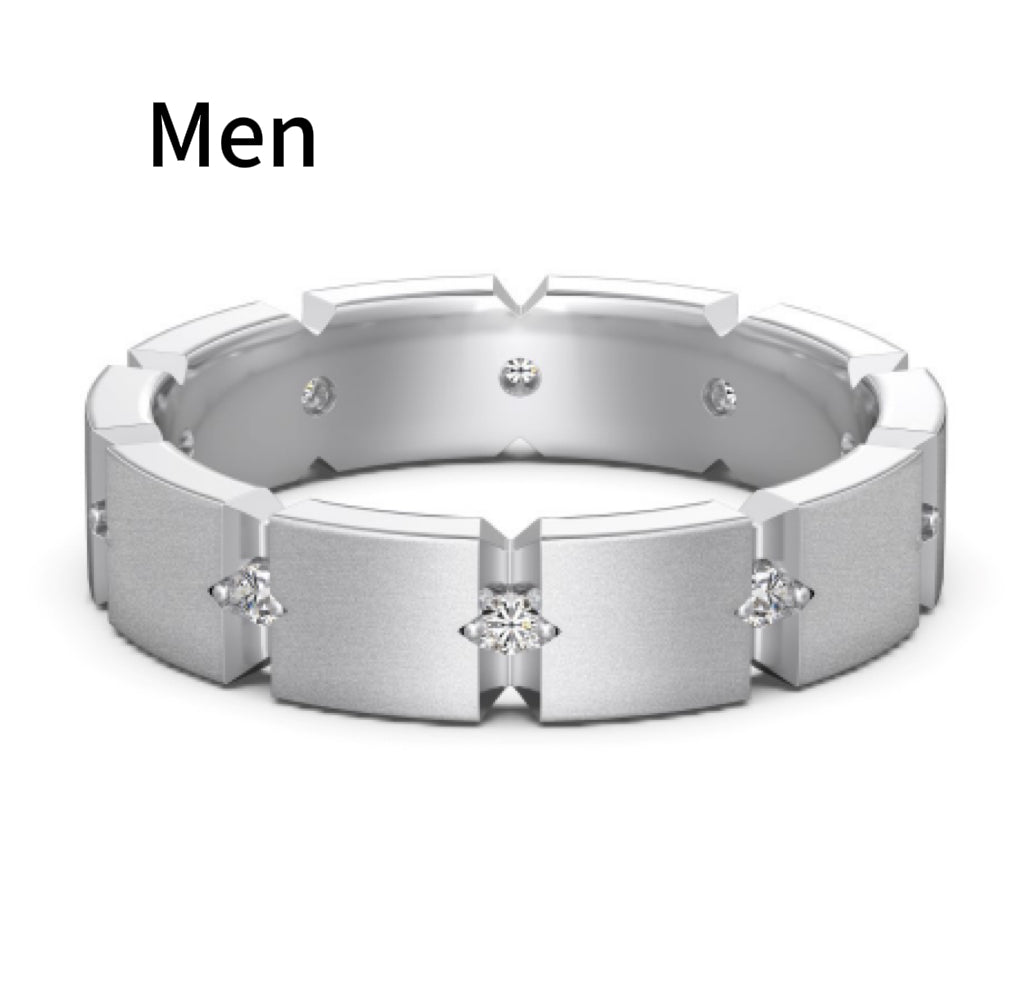 Sterling Silver Men And Women Couple Rings