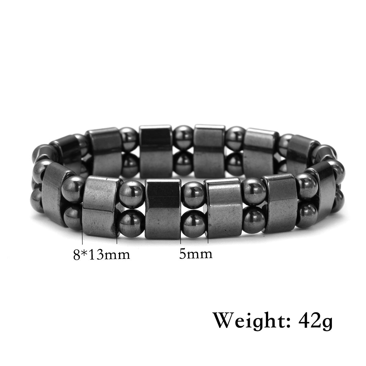 Black Tourmaline Magnetic Therapy Bracelet For Men And Women Round Bead Couples Accessory Bangle